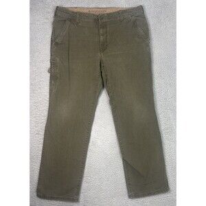 Legendary Outfitters Canvas Pant Men's 38x32 Relaxed Fit Green Cargo Work